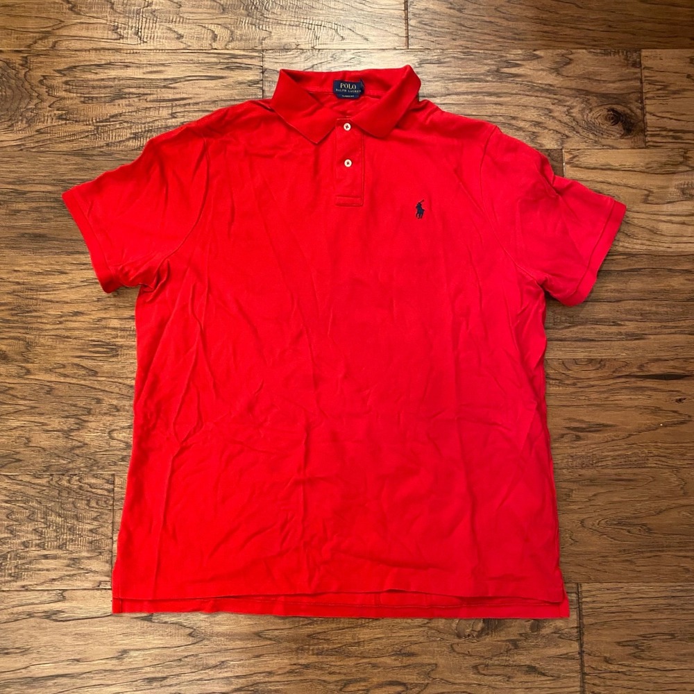 Polo Ralph Lauren Polo Shirt Mens XXL Red Classic Fit Short Sleeve Pique
